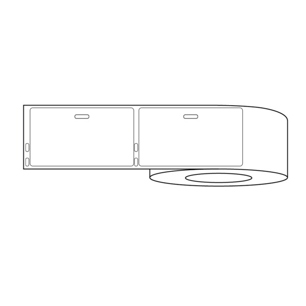 Dymo Name Badge w/Clip Hole Label 4" x 2-1/4" White